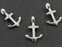 Sterling Silver Anchor With White Sapphire Charm  -- SS/CH10/CR29